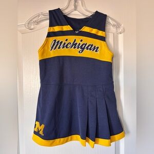 University of Michigan wolverines Cheerleader Dress Girls size 6